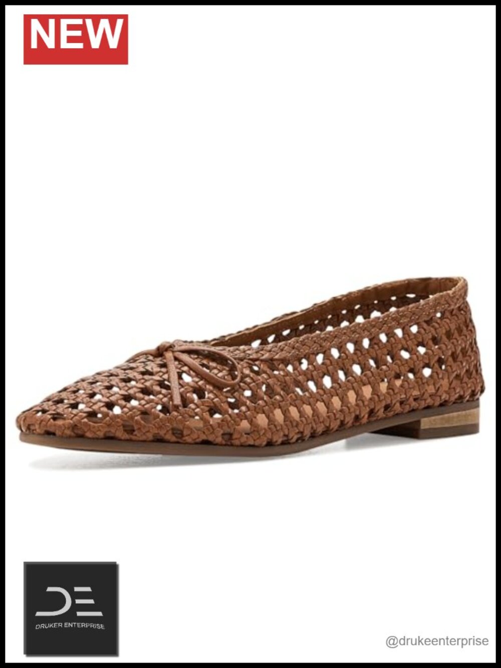 Womens Seychelles Flagstaff Ballet Flats Woven Leather Bow Slip On Round Toe